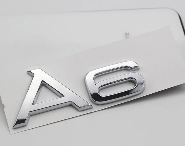 Автомобильный задний багажник наклейка для Audi A6 C6 A3 A6L A8L буквы хром серебро задняя дверь наклейка эмблема значок автомобильный аксессуар наклейка