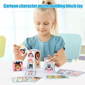

Spot 6 Blocks/set Stack Game 3D Character Puzzle Early Educational Preschool Building Toy for Toddler Children Hogard