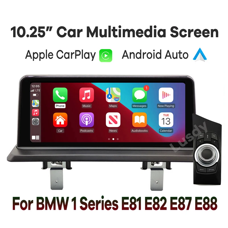 10 25 &quotБеспроводной автомобильный мультимедийный Apple CarPlay Android для BMW 1 серии E81 E82 E87