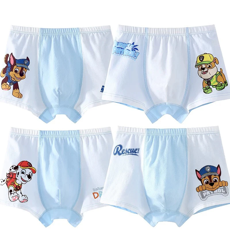 4pcs set New Genuine paw patrol lovely underpant 100 cotton underwear chase marshall rubble Boy high 5