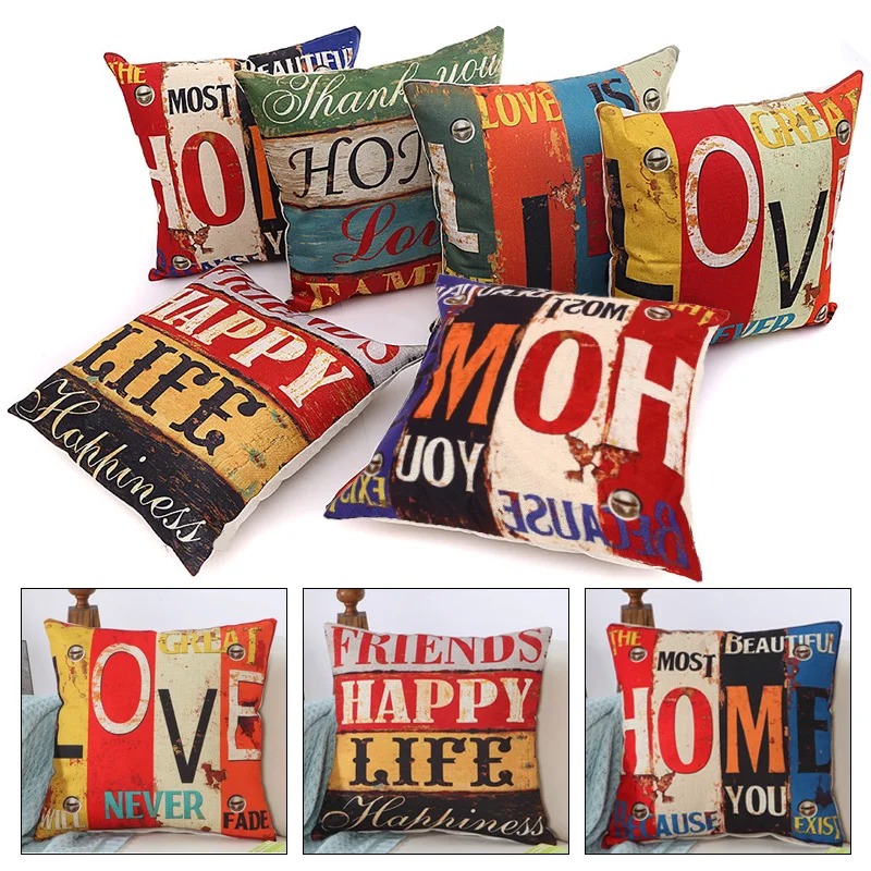 SOLEDI LOVE HOME Creative Sofa Cushion Cover Office Car Bar Cartoon Throw Pillow Cases Bedding Hotel 45*45cm Chair Bedroom