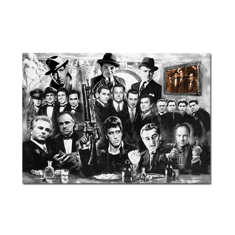 XINQI постер и принты картины Искусство гангстеров Крестный отец Goodfellas AL PACINO фильм настенные картины для гостиной домашний декор