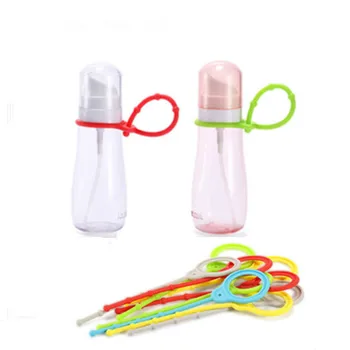 

Portable Refillable Bottle With Silicone Strap Portable Hanging Rope Disinfectant Spray Bottle Travel Empty Containers