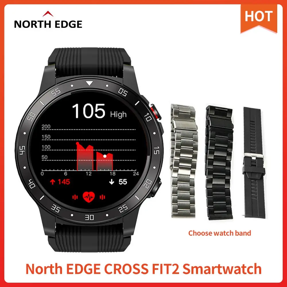 Оригинальные GPS умные часы North EDGE с компасом атмосферным Bluetooth вызовом спортивные