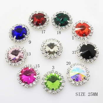 

High-end Delicate10 pcs Round Convex Diamond Crystal Jewelry Accessories Rhinestone Handmade Clothing Making Material Decoration
