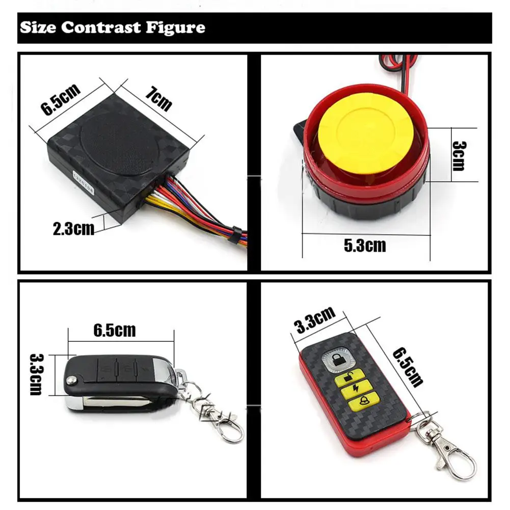 HobbyLane, мотоциклетная Беспроводная интеллектуальная охранная сигнализация со складным ключом, пульт дистанционного управления+ сигнализация о столкновении