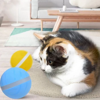 

LED Rolling Flash Ball Cat Toy Jumping Ball Fun Toys For Puppy Cats dogs Magic Roller Ball Toy fot Cats USB Electric Pet Ball
