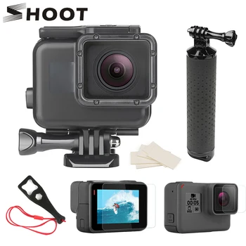 

SHOOT for Gopro Hero 7 6 5 Accessories Set Screen/Lens protector Hand Grip 45m Waterproof Case for Go pro 7 6 5 Camera Accessory