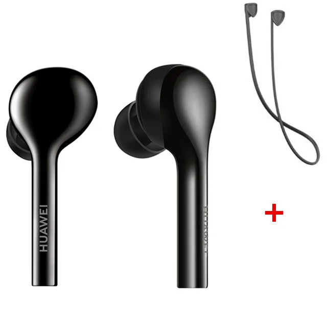 Original Huawei FreeBuds Lite TWS Wireless Bluetooth Earphone In-ear 12 Hours Double Click with Charging box Enjoy Waterproof - Цвет: Black add Rope