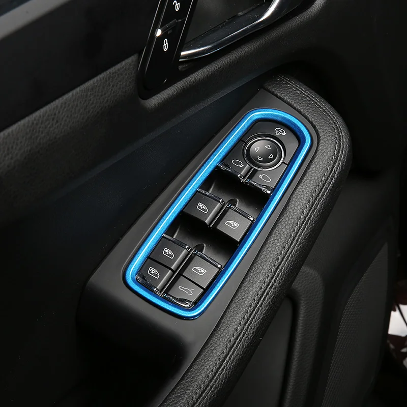 5 шт. ABS автомобиль для панели управления окон крышка подъемника переключатель литья отделка для Porsche Macan Стайлинг