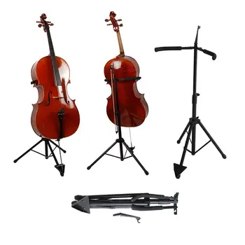 

FL-14 Cello Tripod Stand Bass Holder Adjustable and Foldable Mount Home Vertical Bracket for Cello Musical Instruments