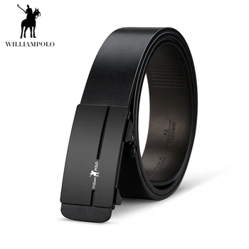 

WilliamPolo Brand Belt Men Top Quality Genuine Luxury Leather Belts for Men,Strap Male Metal Automatic Buckle free shipping