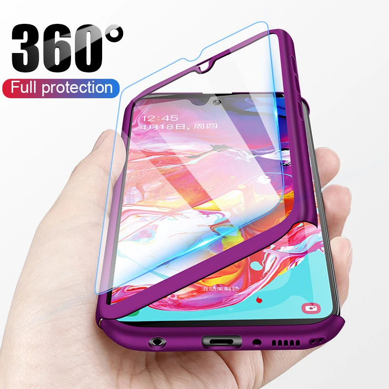 Модный Фиолетовый 360 Полный Чехол для iPhone X 8 6 6s 7 Plus 5 5s SE PC защитный чехол XS MAX XR со