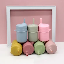 

Children Silicone Sippy Cups BPA-Free Baby Leakproof Learning Drink Cup Sets Portable Storage Snack Container Feeding Cup