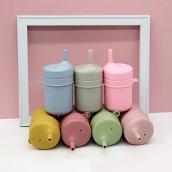 Crianças silicone sippy copos bpa livre bebê leakproof aprendizagem copo de bebida conjuntos de armazenamento portátil lanche recipiente de alimentação copo