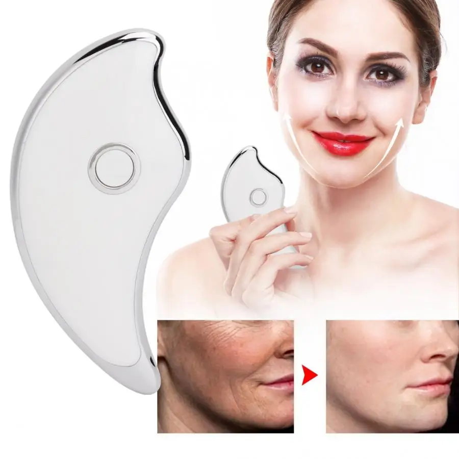 MicroCurrent Vibration Facial Lifting Ion Massager Slimmer EMS Electric Scraping Board Face Shaping