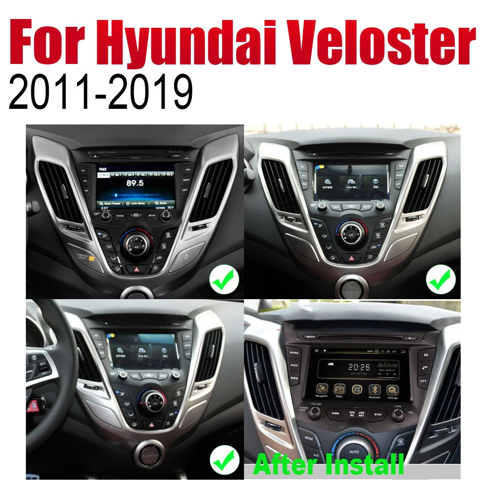 Автомобильный GPS навигатор на Android для Hyundai Veloster 2011 2019 радио стерео DVD Bluetooth Wi Fi 2DIN
