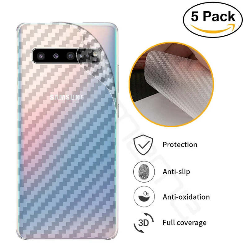 3D Защитная пленка для экрана из углеродного волокна задняя Samsung Galaxy S10 S10e Note 10 Plus Pro