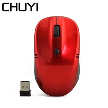 CHUYI 2,4 ГГц Беспроводная компьютерная мышь 3D Мини красная маленькая ручная мышь 1600 dpi USB оптическая офисная ПК мышь для ноутбука