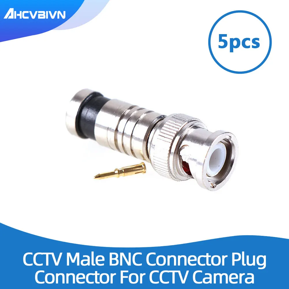 

2018.Hot sale,new arrival ,5Pcs/lot BNC Connector BNC To RG59 Male Comprassion Coax Connector ,free shipping