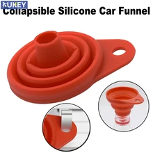 Auto-Engine-Funnel Washer Gasoline Change Collapsible Silicone Fill-Transfer Liquid Fuel-Petrol-Diesel