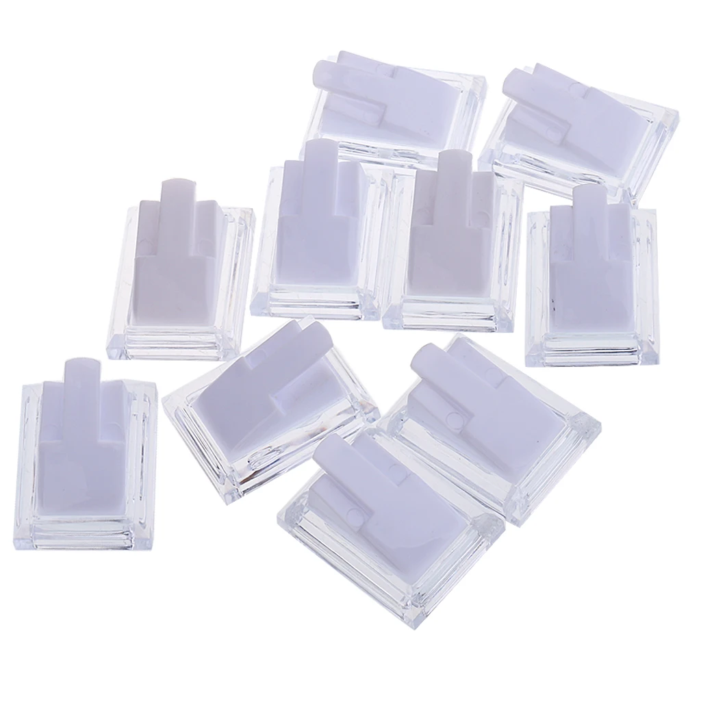Pack of 10 Plastic Ring Display Stand Organiser Packing Jewelry Accessory for Women Ladies