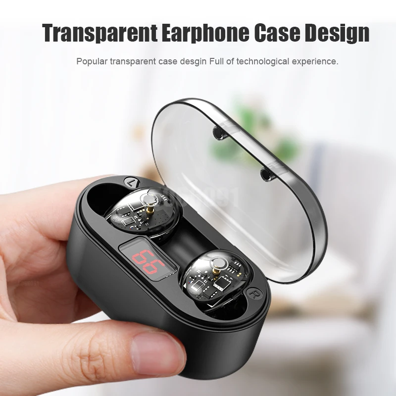 Teamyo Bluetooth 5,0 беспроводные наушники IPX6 водонепроницаемые Hifi стерео спортивные наушники гарнитура с микрофоном зарядная коробка