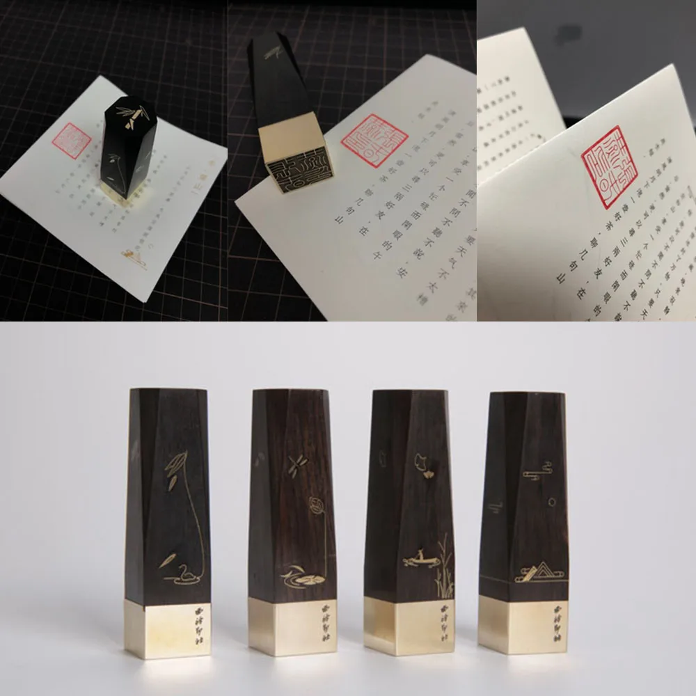

Натуральное сандаловое дерево, брикет с чернильной подкладкой, подпись с китайским именем, уплотнения, медная голова, подарок на день рождения для друзей, персональный девиз