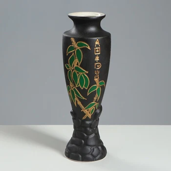 

Table vase "Amphora", bamboo, matte, gold painting, 38 cm 4479843