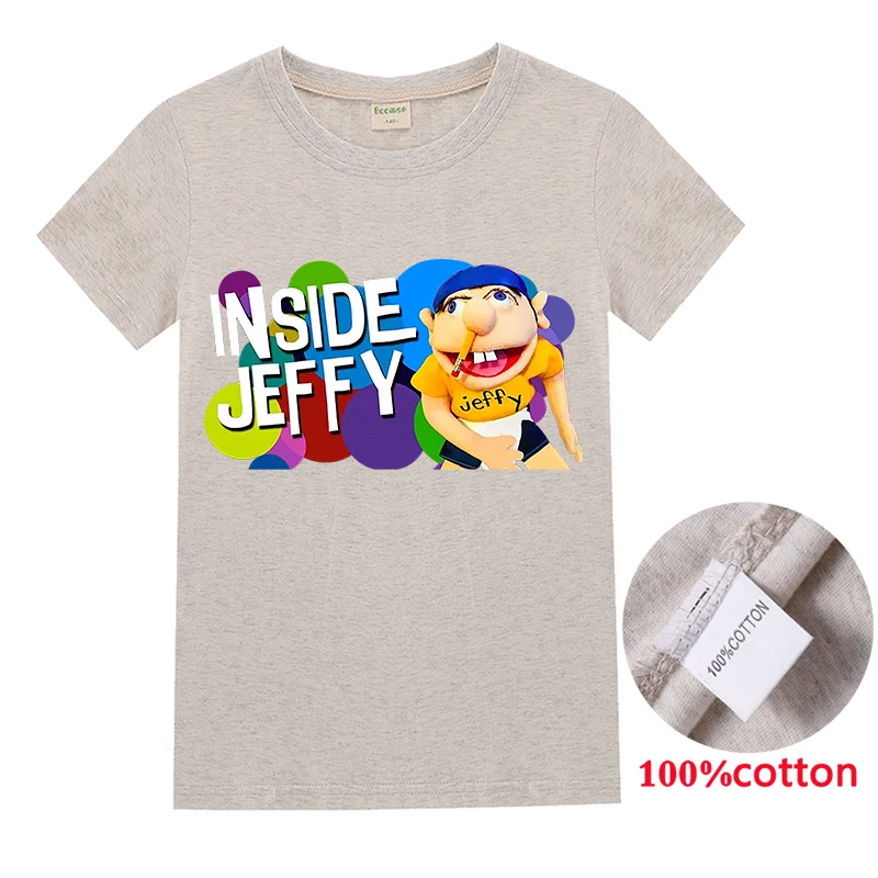 Г. Толстовки с капюшоном с забавным принтом «Jeffy Youth» Новая детская одежда футболки пальто для мальчиков с изображением кукол из аниме свитер для девочек детские топы, футболки, пальто - Цвет: T1303
