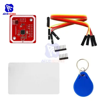 

diymore PN532 NFC NXP RFID Module V3 Kit Communication Reader Module I2C SPI HSU S50 White Card Key Card for Arduino