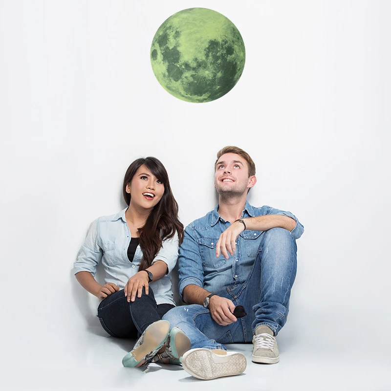 12/20/30cm 3D Luminous Moon Wall Sticker for Kids Room Living Room Bedroom Decor Energy Storage Fluorescent Glow In The Dark 12/20/30cm 3D Luminous Moon Wall Sticker for Kids Room Living Room Bedroom Decor Energy Storage Fluorescent Glow In The Dark