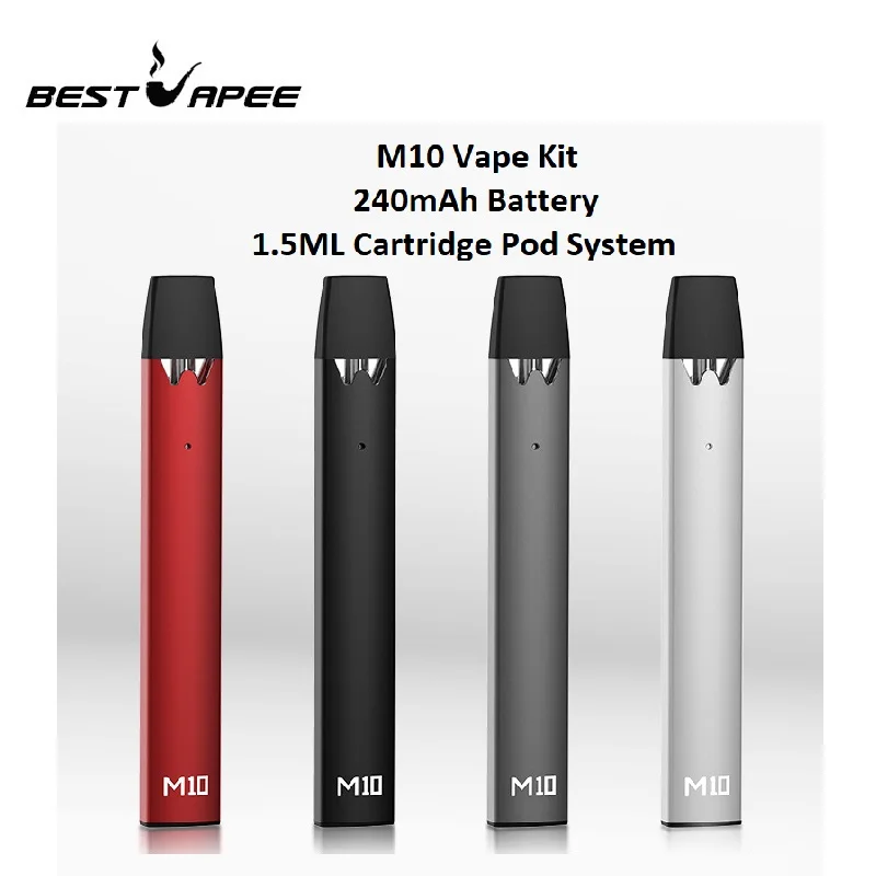 

M10 Mini Kit Anti-Leaking 240mah Built-in Battery With 1.5ml Pod Gift Vaping E Cigarette Mini Stick Vape Pen VS w01 kit Juul001