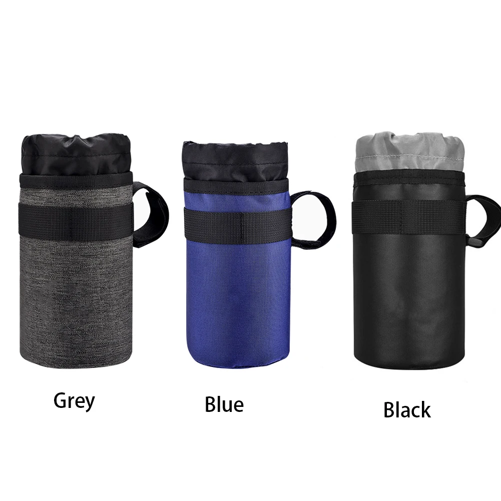Insulation Drawstring Large Easy Install Polyester Bicycle Front Handle Kettle Bag Water Bottle Pouch Accessories Sports Hanging