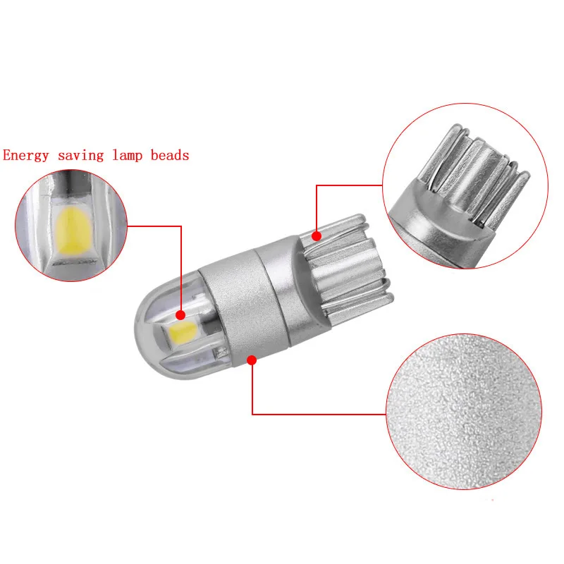 6 шт. led T10 3030 маленькая лампа панель Белый Синий Желтый лампы для зазора чтения