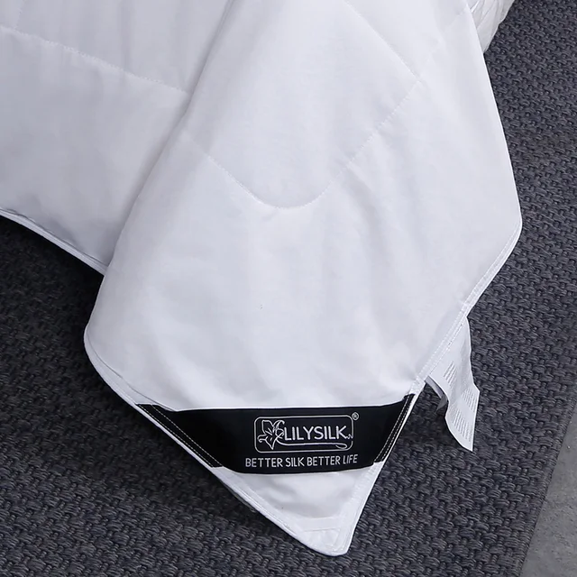 최고의 수면 경험을 위한 LILYSILK 이불 실크 세탁 가능 코튼 커버