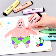 6 шт., маркер, NY-1028, макарон, пигмент на водной основе, с одной головкой, 6-цветный маркер, ручка, ручка для заметок