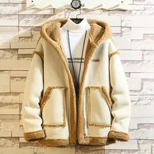 Рабочая одежда, комбинированная Военная Вертикальная ветряная куртка из овечьей шерсти, Хлопковая мужская куртка с ворсом, одежда с хлопковой подкладкой, Свободное пальто