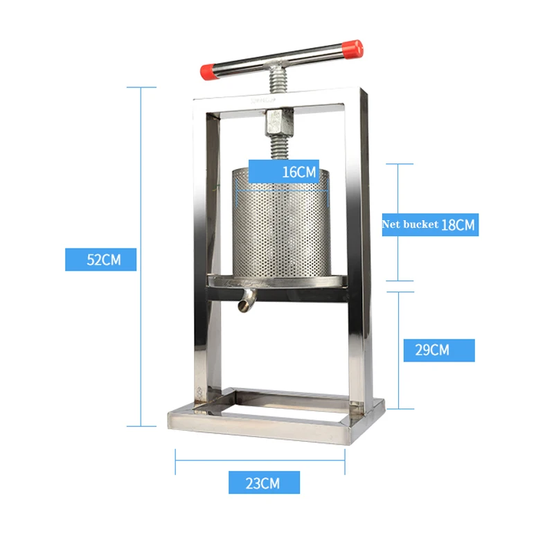 Honey Squeezer Manual Household Wine Watermelon Tomato Juicer 304 Stainless Steel Oil Press Lemon Sugar Cane Pomace Separator 3