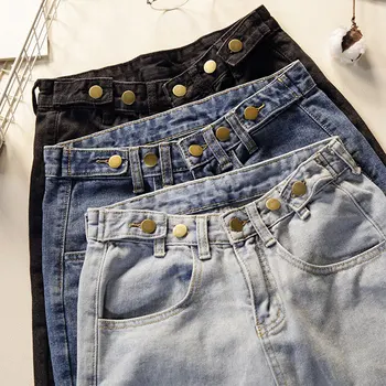 

Boyfriend Jeans For Women High Waist Mom Jeans Plus Size Mom Feminino Harem Denim Pants 100kg