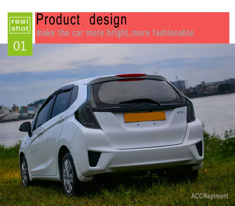 4 шт. автомобильный Стайлинг для Honda fit задние фонари- для fit светодиодный задний фонарь+ сигнал поворота+ тормоз+ обратный светодиодный свет