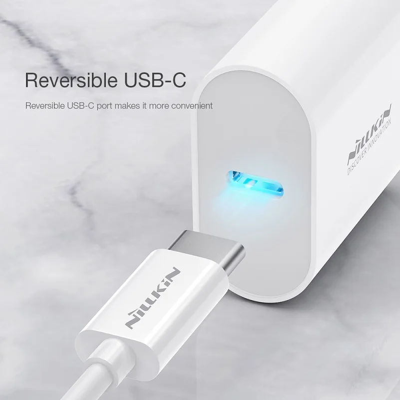 USB C зарядное устройство, NILLKIN USB PD зарядное устройство с 18 Вт PD& складная вилка ультра-компактный USB C настенное зарядное устройство для iPhone 11/11 Pro для Mi 9