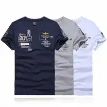 Новая мода Фитнес вышивка авиации армии Мужская одежда является известным брендом в стиле воздушных сил с круглым воротником и коротким рукавом для мужчин