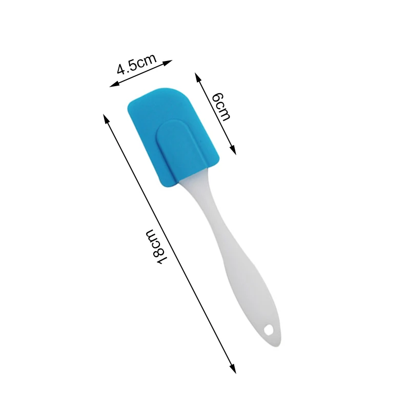 Blue Small Кисти VOGVIGO, кухонная посуда, 1 шт., Кондитерские инструменты, силиконовая лопатка, скребок для выпечки, крем, масло, ручка для торта, металлическая кулинарная лопатка для торта - Цвет: Blue Small