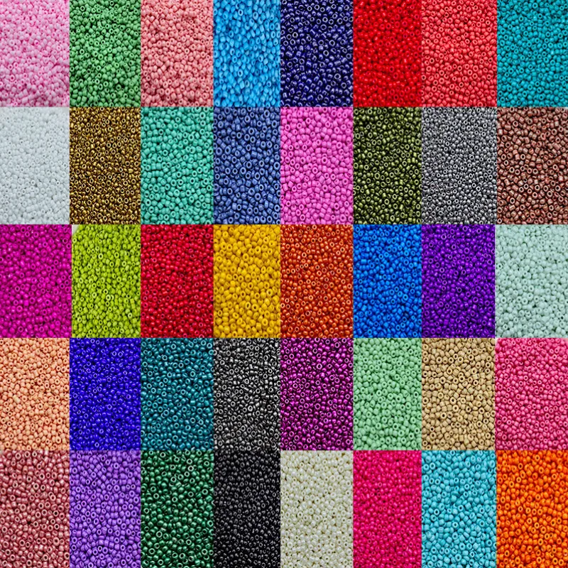 2mm Small Glass Beads, Multi-color Small Beads for Jewelry Making, Bracelets, Necklaces, Handmade DIY Accessories (1000Pcs)