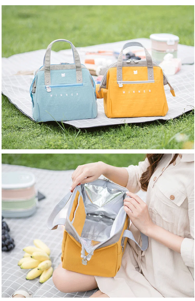 Portable Lunch Bag New Thermal Insulated Lunch Box Tote Cooler Bag Bento Pouch Lunch Container School Food Storage Bags Portable Lunch Bag New Thermal Insulated Lunch Box Tote Cooler Bag Bento Pouch Lunch Container School Food Storage Bags