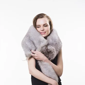

Real Fox Fur Scarves Women Winter Real Natural Fox Fur Neck Collar Warm Soft Fashion Elegant Genuine Scarf Manteau Femme Hiver