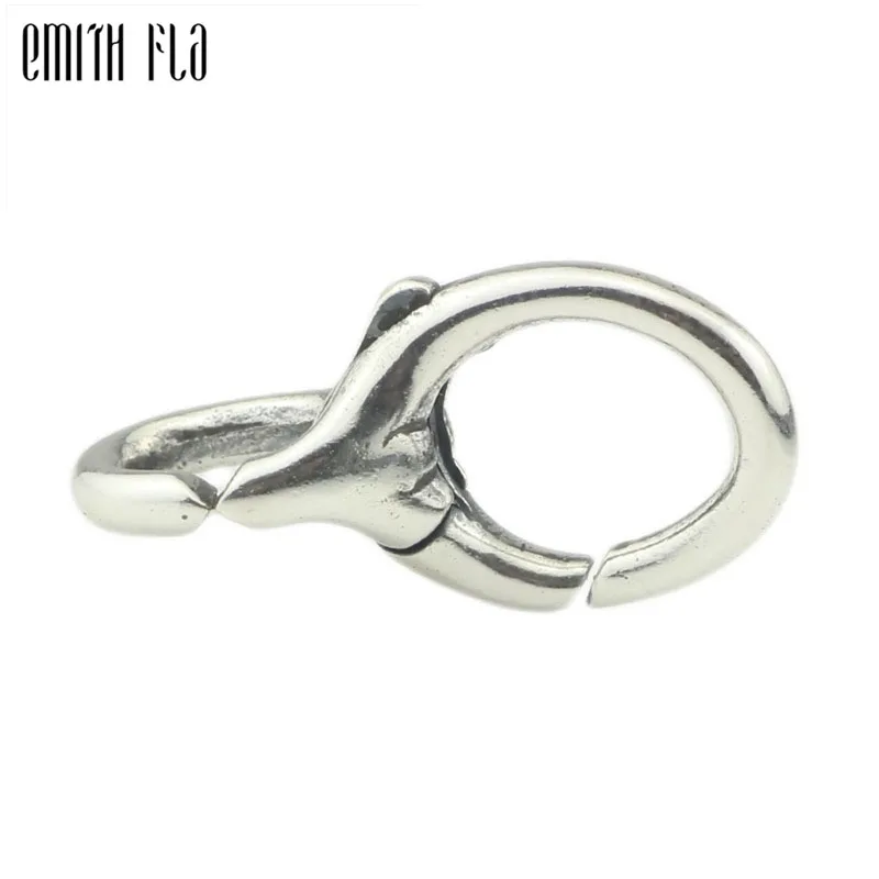 

Emith Fla Genuine 925 Sterling Silver X-lock Lobster Lock Clasp Charm Fit Original Bracelet DIY Jewelry Accessory Silver Color