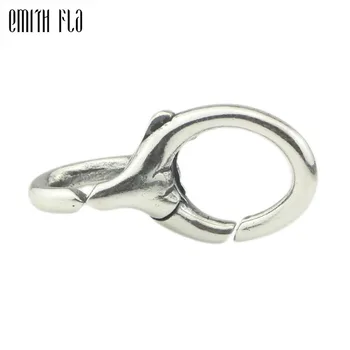 

Emith Fla Genuine 925 Sterling Silver X-lock Lobster Lock Clasp Charm Fit Original Bracelet DIY Jewelry Accessory Silver Color