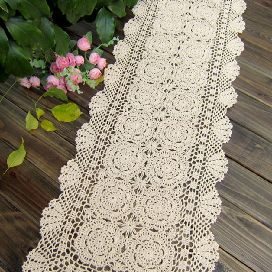 Runner da tavolo UNCINETTO uncinetto beige 40x160 cm 887272